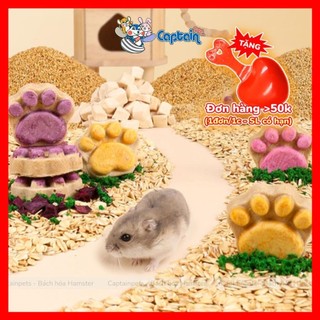 YEE Bánh cỏ mài răng hình bàn chân cho Hamster