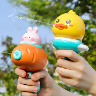 Súng nước mini hình vịt, thỏ, heo, khủng long cho bé 0-3 tuổi, đồ chơi nhựa an toàn, tăng tương tác cha mẹ và con cái.