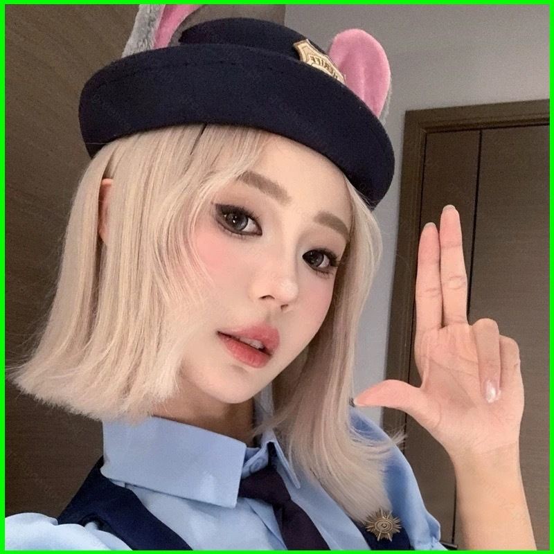 Yu Crazy Zootopia Judy Bunny Cảnh Sát Mũ Công Viên Giải Trí cos Chụp Ảnh Phong Cách Phổ Biến