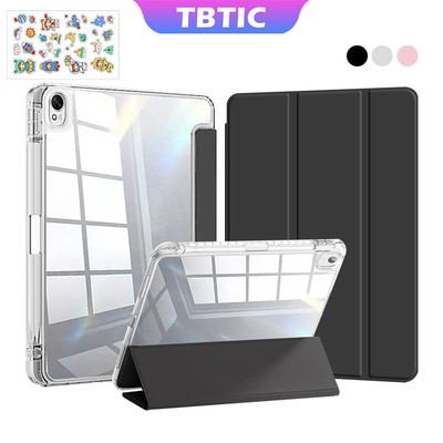 Tbtic Cho Huawei MatePad 11.5S 11.5 inch 2023 Ốp Lưng Có Bút Chì Khe Cắm Acrylic Trong Suốt Vỏ Dành Cho Trẻ Em