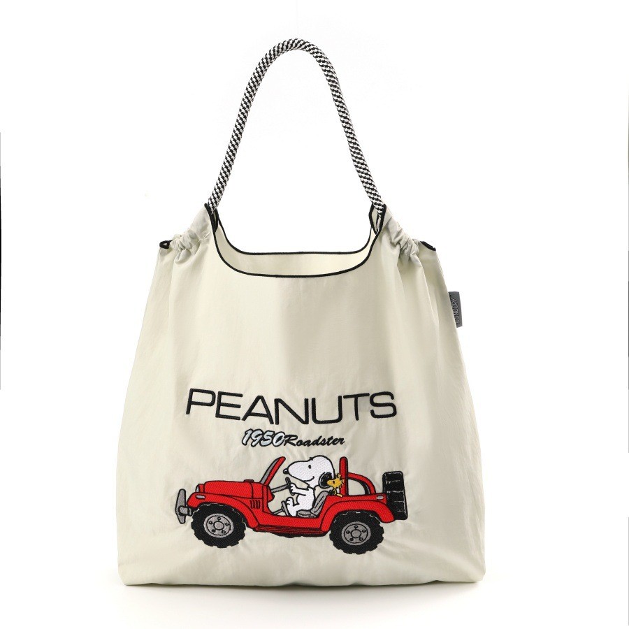 Embroidered Nylon Bag Snoopy Collaboration Bag/Large Capacity Summer Tote Bag/Women's Shoulder Bag/H