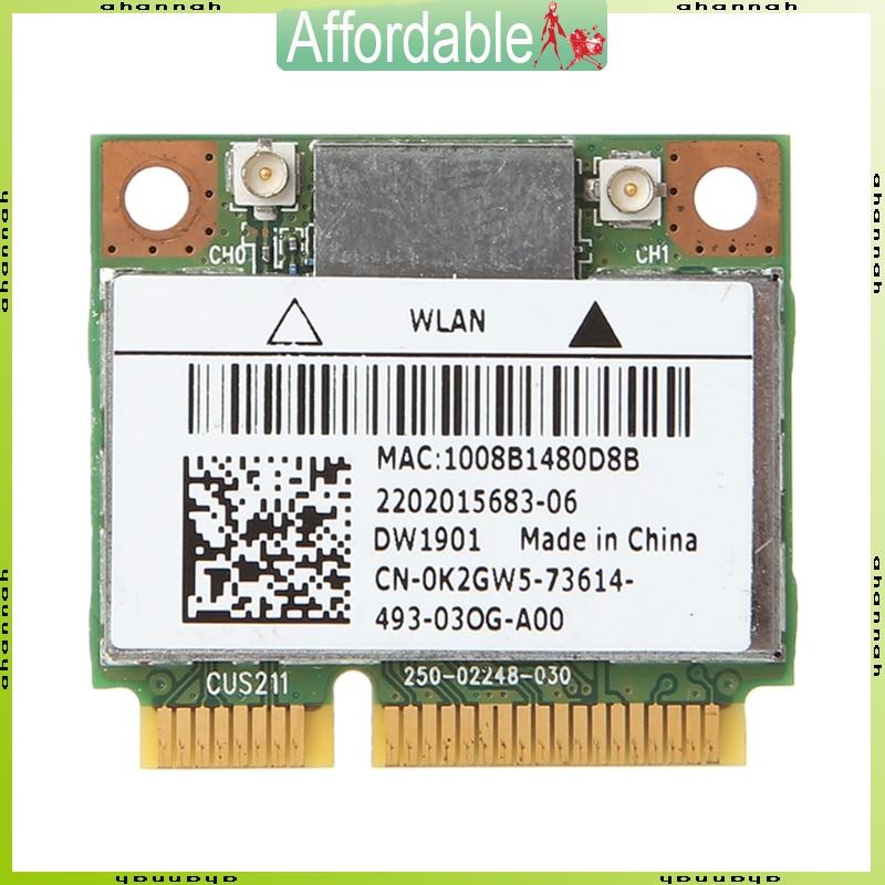 Thẻ AH DW1901 AR5B22 Băng tần kép tương thích Bluetooth 4 0 Half Mini PCI-E WIFI Card 300M cho Inspi