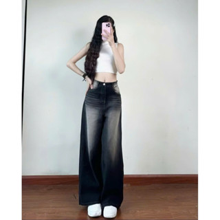  Quần Jean Suông Ống Rộng Bigsize Nữ Tôn Dáng Chất Vải Demi Cá Tính Mềm Mịn Cạp Cao Dễ Phối Đồ Q539+Q540 