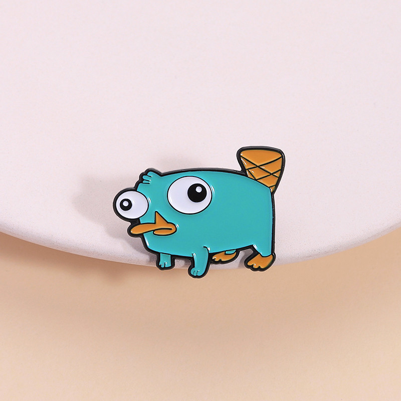 Phineas và Ferb Perry the Platypus Thổ Cẩm Hoạt Hình Kim Loại Huy Hiệu Sáng Tạo Dễ Thương Trang Sức 