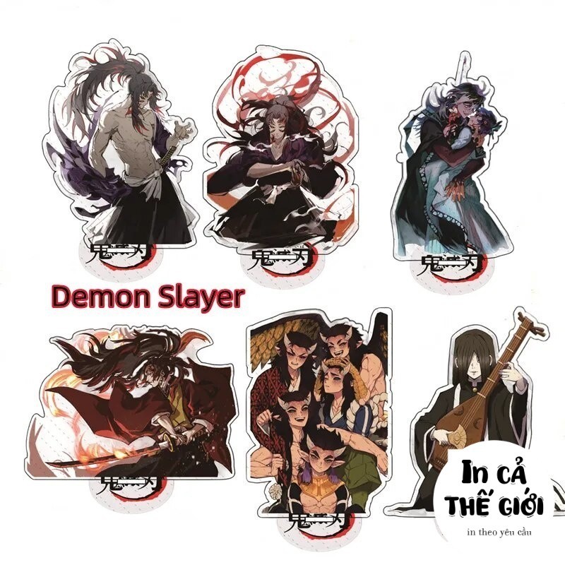 Mô hình Standee Anime Demon Slayer Yoriichi Tanjirou Nezuko Zenitsu Inosuke 6x Phụ kiện trang trí để