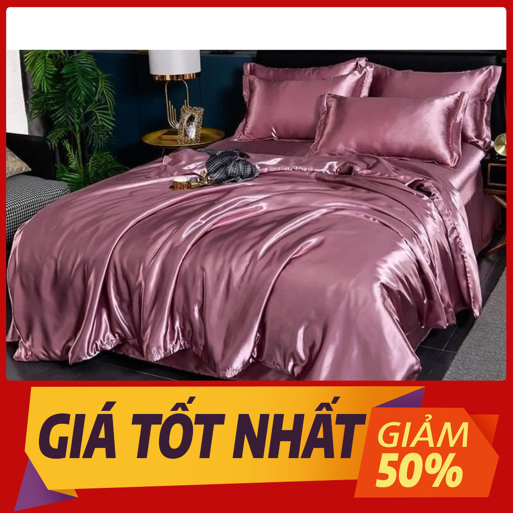 🧧HÀNG MỚI_Combo 5 Món Gồm Chăn Chần Bông Cao Cấp Lụa Silk Mát Mềm Mượt, Hàng Loại 1_Chăn Ga Sỉ HCM