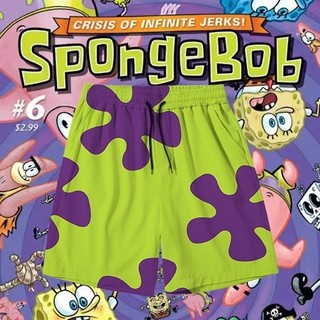 Quần short SpongeBob SquarePants và Patrick Star khô nhanh và hoàn hảo khi đi bộ trên bãi biển. Thời trang mùa hè, phong cách Hawaii, phù hợp cho cả nam và nữ. Bãi Biển Ngắn