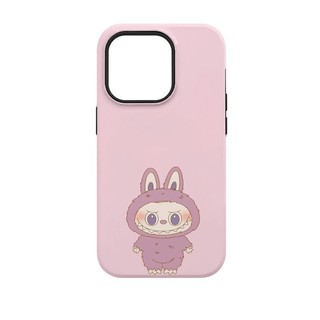 Ốp Điện Thoại Labububuxu Màu Hồng 2 Lớp Tương Thích iPhone11 12 13 14 15 12Promax 13Promax 14Pro 14Promax X XS XR AJ8X