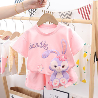 [Hàng có sẵn Giao hàng ngay lập tức] Quần short bé gái Bộ đồ hai mảnh 2024 Phong cách mới Quần áo trẻ em thời trang mùa hè Quần áo trẻ em phong cách mỏng Quần áo mùa hè cho bé gái