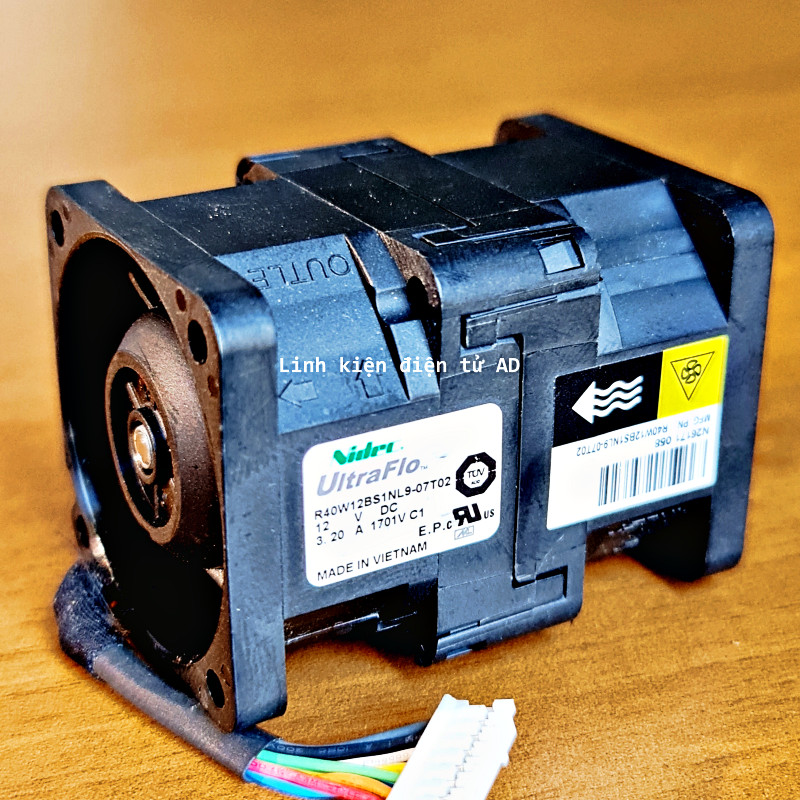 Quạt tản nhiệt phản lực đôi Nide 4x4x5.6cm 12Vdc 3.2A siêu mạnh hàng đẹp keng