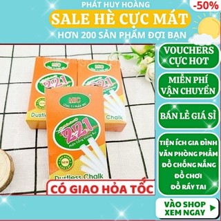 Combo 2 hộp phấn trắng viết bảng không bụi MIC cao cấp