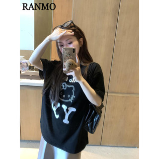 RANMO áo phông áo thun nữ croptop baby tee Comfortable Thời trang xu hướng thời trang WCS2440HF7 19Z240507
