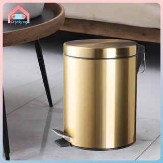 Gemvan Pedal Bin Slim Round Step Thùng rác cho nhà vệ sinh lối vào phòng khách