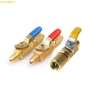 Sun Ứng dụng kinh doanh Van A C HVAC R134A Ống sạc bằng đồng thau Van thẳng cho đồng hồ đo đa dạng lạnh