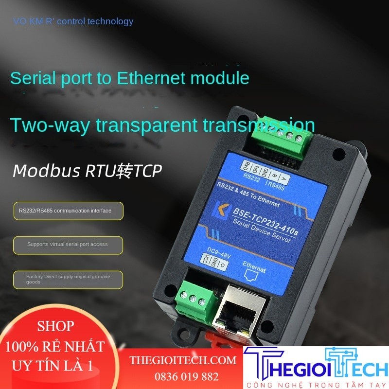 Dữ Liệu Máy Chủ Nối Tiếp Kép Yukong Truyền Qua Giao Thức Rtu Sang TCP 232 | 485 Sang Mô-đun Ethernet 410S - Cáp Nối Tiếp