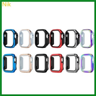 Niki 40 41 44 45mm Ốp Lưng Slim- Vỏ Bảo Vệ Nhôm Nhẹ TPU Phù Hợp Cho Đồng Hồ S8 7 6 5 4 SE2