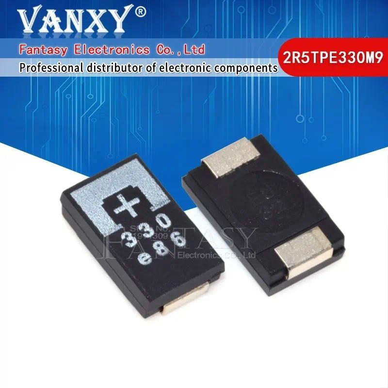 10 Chiếc 2R5TPE330M9 330UF 2R5TPE470M9 2R5TPE220M9 220UF 470UF 2.5V 330 6.3V SMD Tụ Điện Silicon Loạ