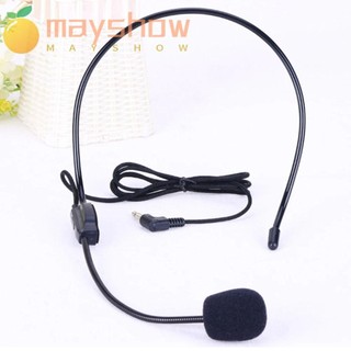 Micrô có dây MAYSHOW, Micrô tai nghe di động gắn trên đầu, Loa sân khấu giảng dạy bài phát biểu phỏng vấn Mic