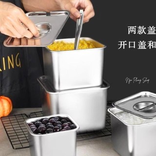 Hộp vuông đa năng có nắp. Hộp vuông inox cao cấp nhiều công dụng. Dụng cụ nhà bếp tiện lợi.