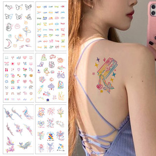 Ins Mùa Hè Bướm Hình Xăm Miếng Dán Sáng Tạo Trang Trí Cơ Thể Hoạt Hình Mèo Tâm Trạng Hình Xăm Miếng Dán Người Bạn Quà Tặng Tiếp Liệu
