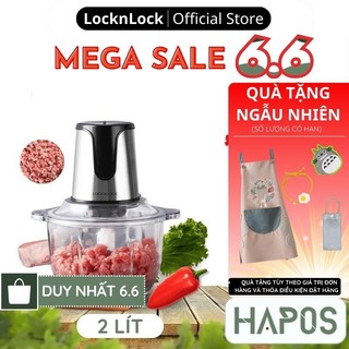 Máy xay thịt cối thủy tinh LocknLock 2L đa năng lưỡi dao sắc, 2 cấp độ xay mịn và nhanh chóng EJM171 - HAPOS OFFICIAL