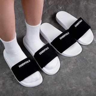 Dép Essentials Quai Ngang nam nữ kiểu dáng Hàn Quốc 'hot' bản Cao Cấp unisex dép quai ngang Slipper Đế bằng 