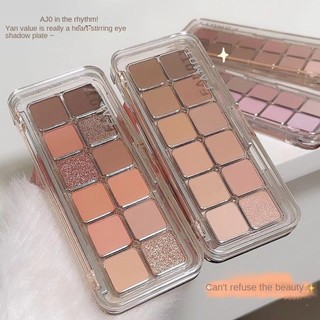 Famoty 12 Màu Phấn Mắt Matte Pearlescent Fine Shimmer Nhẹ Nhàng Trang Điểm Mắt Tinh Tế Dung Tích Lớn Làm Đẹp Trang Điểm