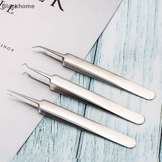 Hoeaden nhíp đầu đen loại bỏ mụn đầu nhọn mũi nhọn uốn cong đầu dụng cụ chăm sóc mặt