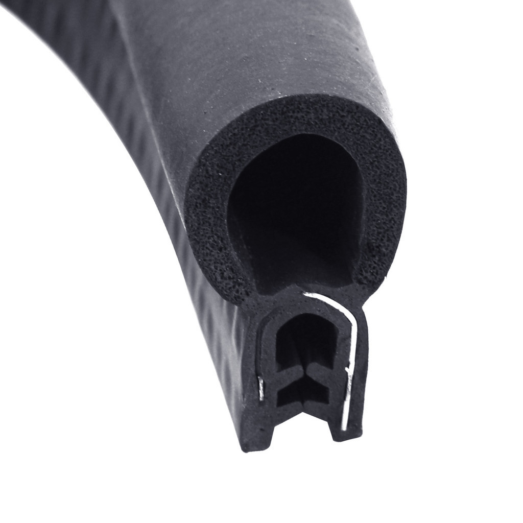 2M Car Door EPDM Trim Seal Strip with Side PVC Bulb Dust Proof Noise Insulation For Nissan Audi BMW 