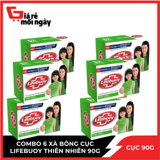 Combo 6 cục xà bông lifebuoy thiê nhiên khổ qua và lá trầu 90g