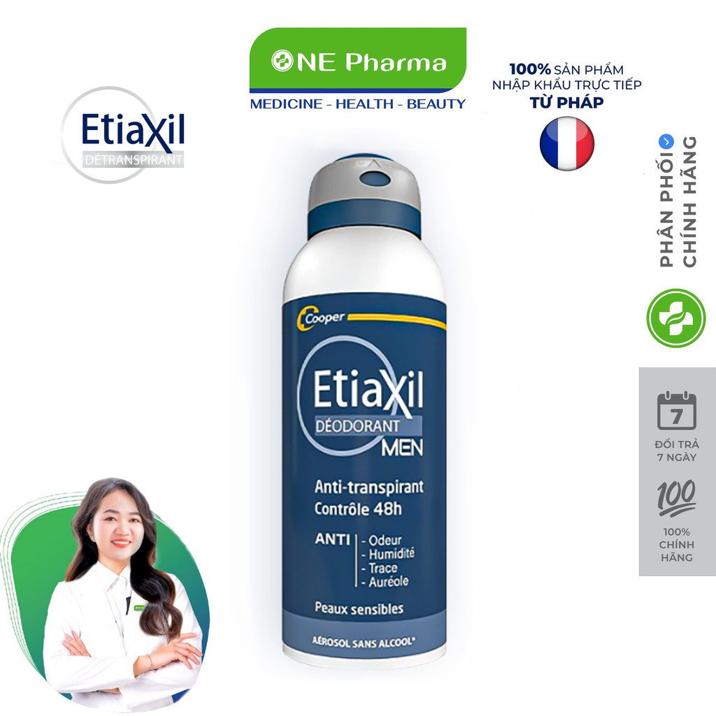 Xịt ngăn mồ hôi & khử mùi 48H Etiaxil Men 150ml