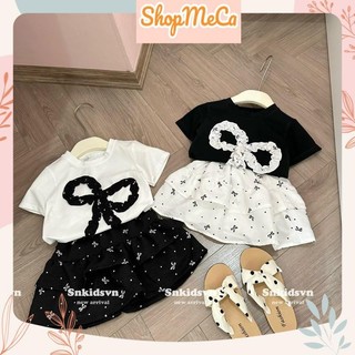 Set áo chạy bèo nơ CS229 ## kèm chân váy cho bé gái