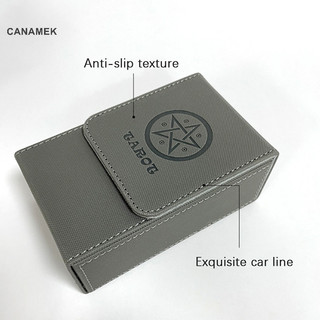 Canamek tarot hộp bảo quản thẻ đôi da pu trò chơi poker hộp đựng thẻ sàn mới