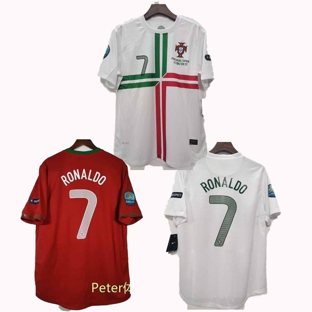 Retro Số 12 Bồ Đào Nha RONALDO áo bóng đá áo bóng đá nam