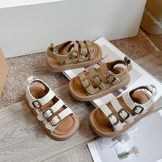 [Duo Leimi] Hàng có sẵn Phong cách mới cho trẻ em Giày sandal màu trơn phù hợp cho mọi trận đấu có sẵn cho bé trai bé gái Giày đi biển phong cách phương Tây chống trượt Bo