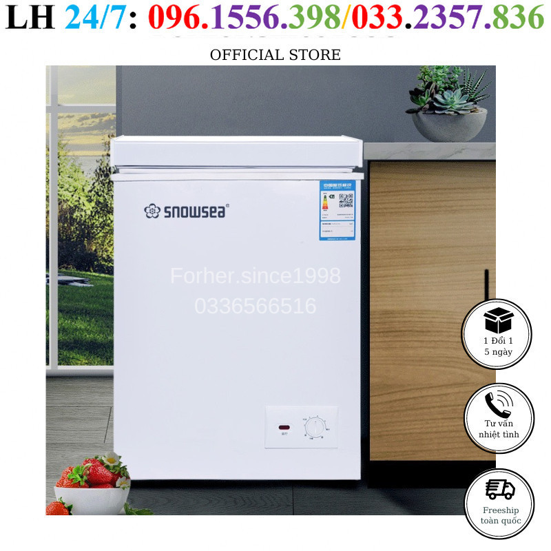[Chính Hãng] Tủ đông mini gia đình tiết kiệm điện, hàng nhập khẩu chính hãng Snowsea Forher.since1998