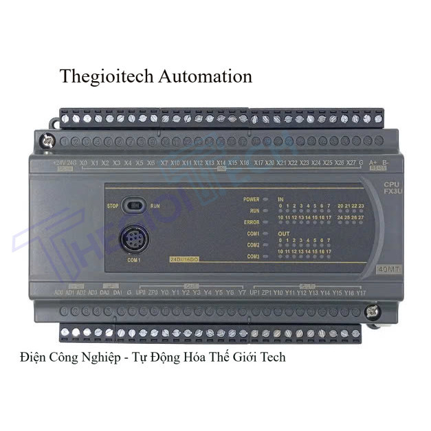 Board mạch PLC ES FX3U 44MT 24 input 20 output transistor - RS232/RS485, hỗ trợ analog 4AD/2DA ,xung