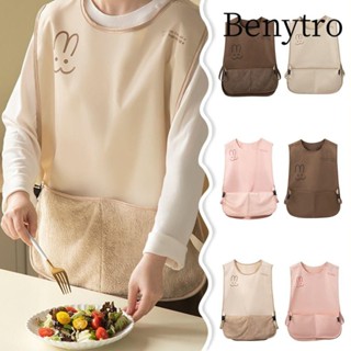  Tạp dề chống vết bẩn BENYTRO Tạp dề không tay có thể lau được phong cách áo Vest Tạp dề nhà bếp chống bẩn chống thấm nước thoáng khí Phụ kiện làm sạch 