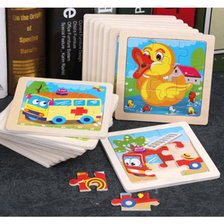 Bộ Đồ Chơi Tranh Xếp Hình Gỗ 6-9 Miếng Cho Bé 3-7 Tuổi, Đồ Chơi Ghép Hình Phát Triển Trí Tuệ Cho Bé Trai Gái