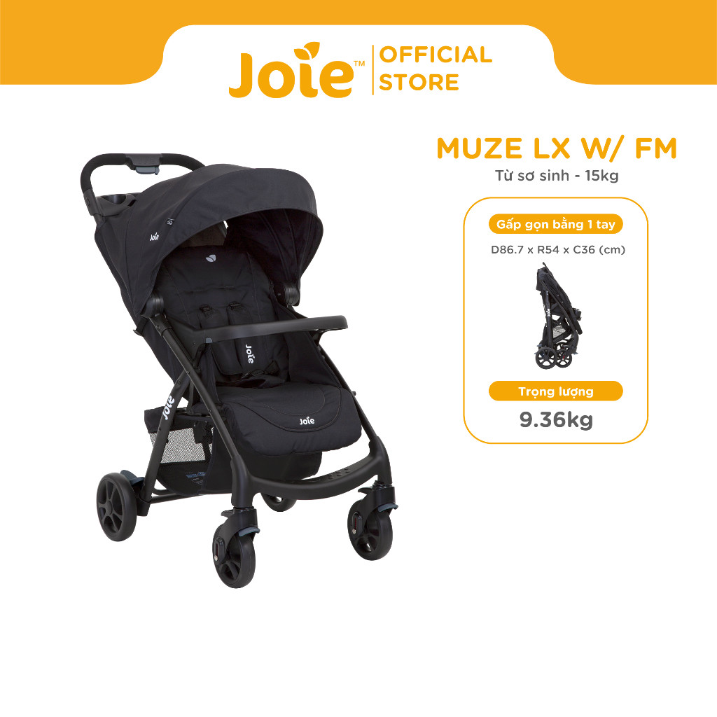 Xe đẩy cho bé Joie Muze LX W/ FM | Xe đẩy em bé gấp gọn đa tính năng -Shop Diệp Anh Mẹ và Bé