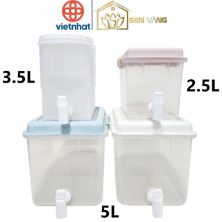  Bình đựng nước nhựa VIỆT NHẬT - 2.5L 3.5L 5L - Có nắp vòi trong suốt để bàn tủ lạnh 6785 6628 