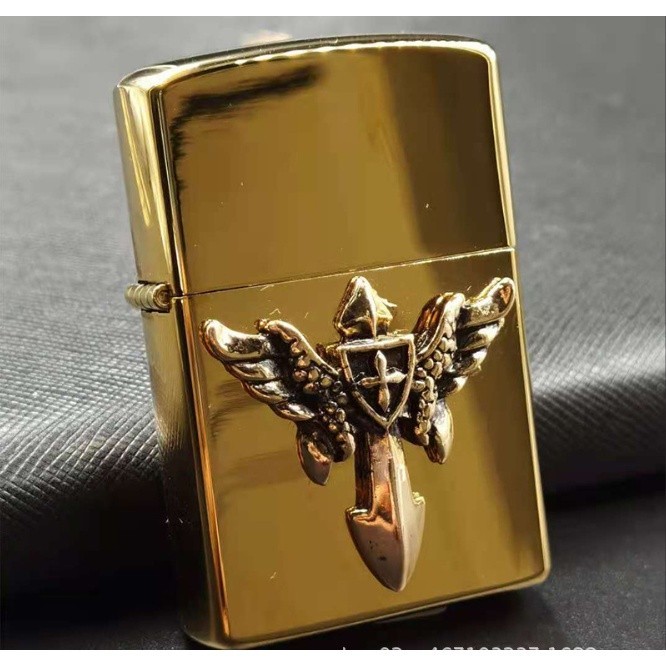 Emblem hình dán bật lửa Zippo thập tự