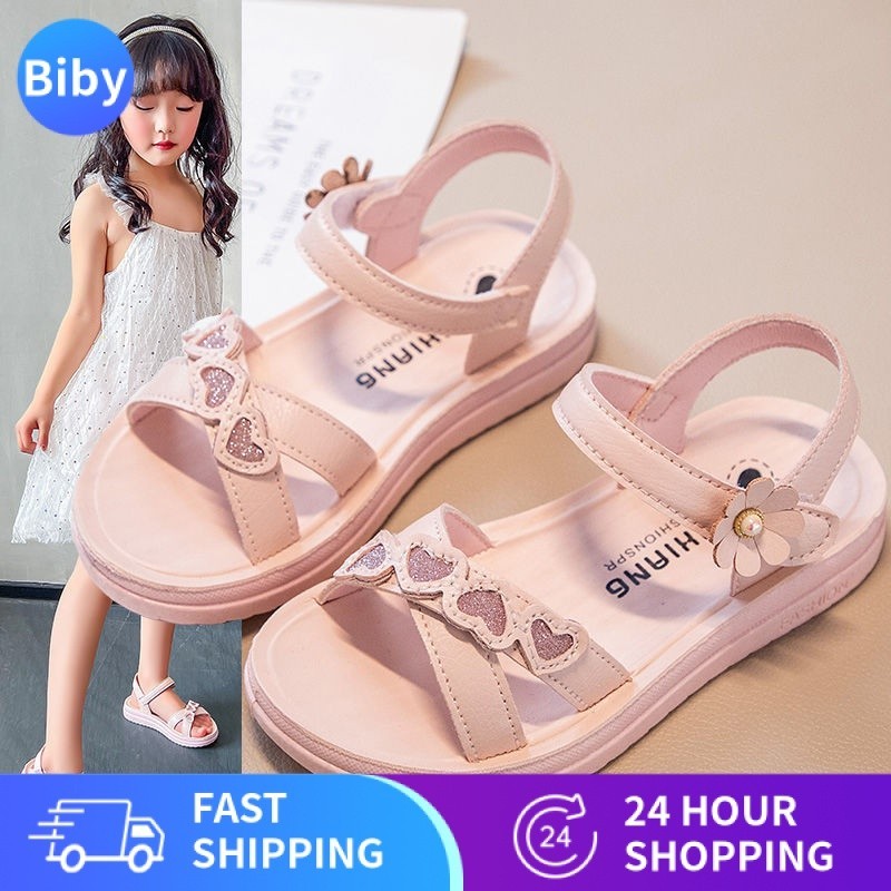 Giày Sandal Bé Gái Mùa Hè 2024 Phong Cách Mới Đế Mềm Bé Gái Bé Trung Nhỏ Trẻ Em Bé Gái Thời Trang Công Chúa Phương Tây Giày Sandal Trẻ Em Dép Bé Gái Giày Sandal Cho Bé