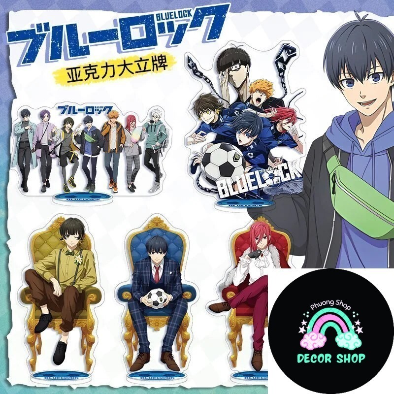 Mô hình Standee Blue Lock Isagi Nagi Reo Meguru Chigiri Rin Kunigami Sae c27 Phụ kiện trang trí để b