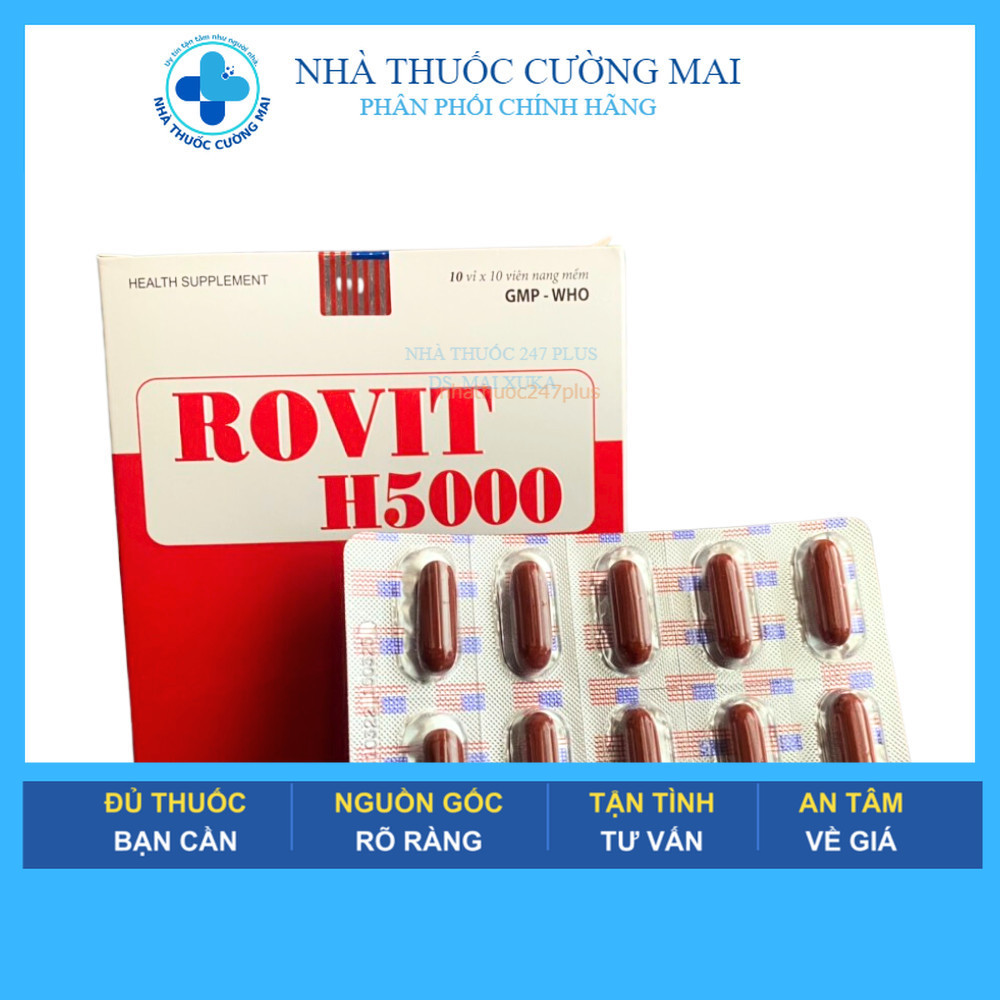 Rovit H5000 vitamin B tổng hợp tăng cường sức khỏe, sức đề kháng - 100 viên (Rovit H5000)