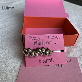 Luimo Hàn Quốc Bạc Trái Tim Kim Loại Kẹp Tóc Thời Trang Tình Yêu Kẹp Tóc Cho Bé Gái Barrettes Mũ Y2k Phụ Kiện Tóc SBS
