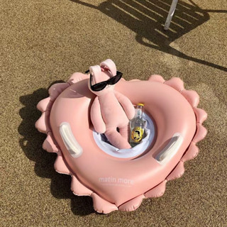 Ghế bơi tình yêu mùa hè dành cho trẻ sơ sinh màu hồng phao cứu sinh