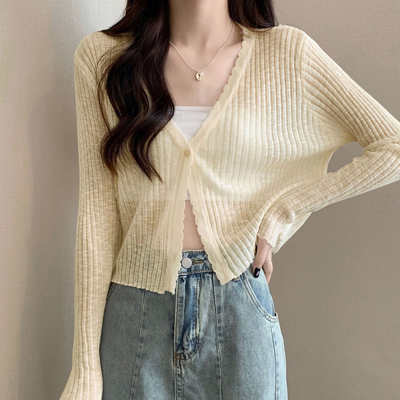 YAYUAN Short Knitted Cardigan Women's