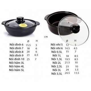 Nồi Đất/ Thố Mỳ Cay / Đỉnh  8-10