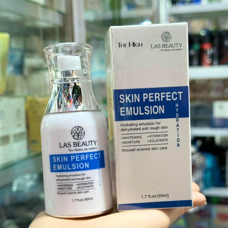 (tặng vitamin E) Kem Sữa Dưỡng Rong Nho Las Beauty 50ml– Skin Perfect Emulsion Las Beauty chính hãng